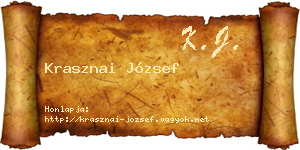 Krasznai József névjegykártya
