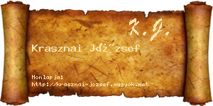 Krasznai József névjegykártya