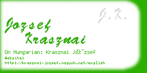 jozsef krasznai business card